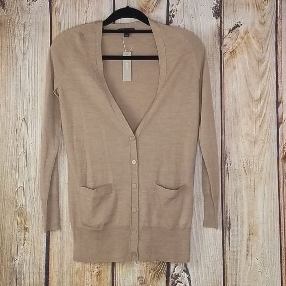J. Crew Sweaters - J. Crew NWT Cardigan Sweater Wool long line Tan